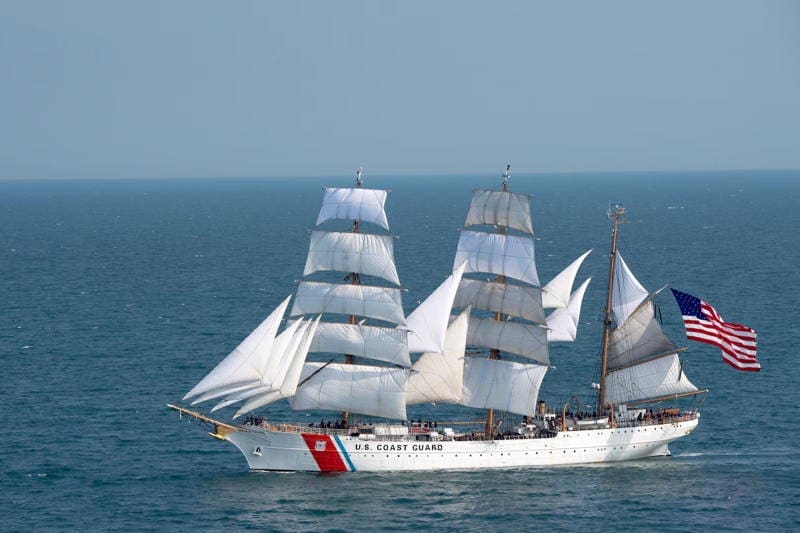 USCG Eagle under sail